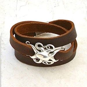 Leather Wrap Bracelet. Octopus Wrap Bracel…